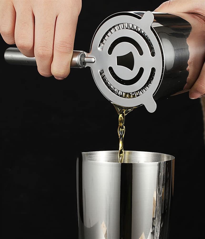 Kit de barman, ensemble de shaker à cocktails de 13 pièces, kit de barman à domicile parfait for le mélange de boissons, outils de bar en acier inoxydable avec support, outils de bar profession