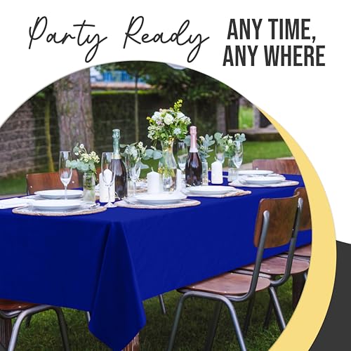 Image of Exquisite Dark Blue Rectangle Tablecloth 54 inchx108 inch - 48 Pack