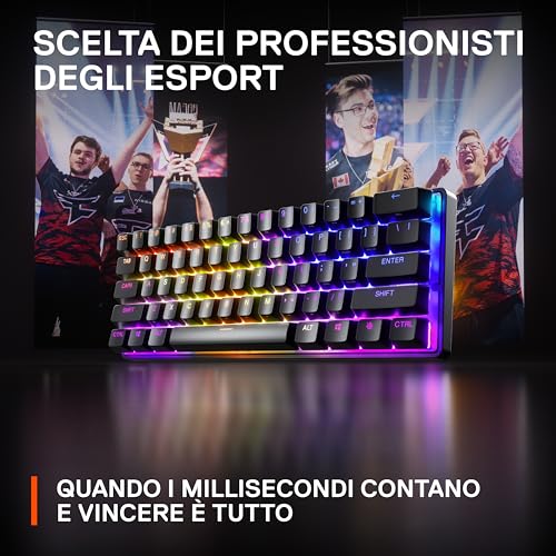 Apex Pro Mini HyperMagnetic Tastiera da gaming - La più veloce al mondo - Azionamento regolabile - Fattore di forma compatto al 60% - Copritasti in PBT - USB-C - Layout Americano (QWERTY) - Tastiera gaming - Immagine 5