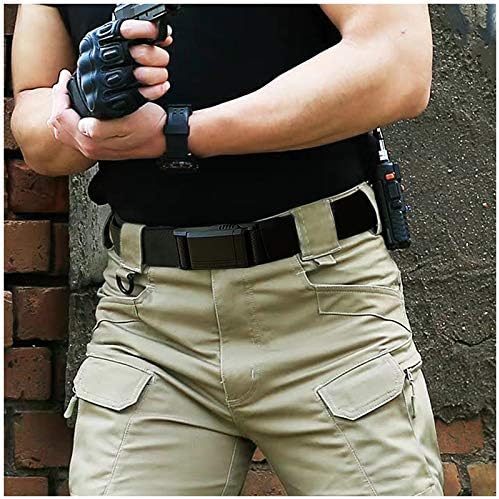 HOANAN EDC Quick-Release Tactical Belt, Men Nylon Stretch Military Riggers Belt with Magnetic Buckle