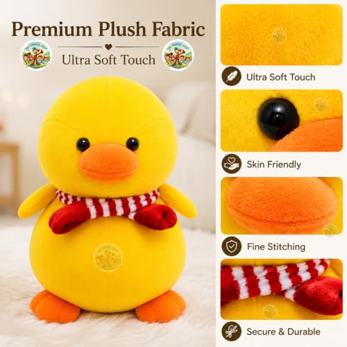 Image of Missy Duck Plush Toy - Premium Soft Stuffed Duck Animal for Babies Toddlers & Kids, Hypoallergenic Cuddly Plushie, Best Birthday Gift for Girls & Boys (40 cm)