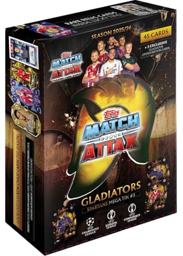Image of Topps UCC Match Attax 2025 /26 Trading & Collectible Card Game (Mega Tin 3 - Spartans)