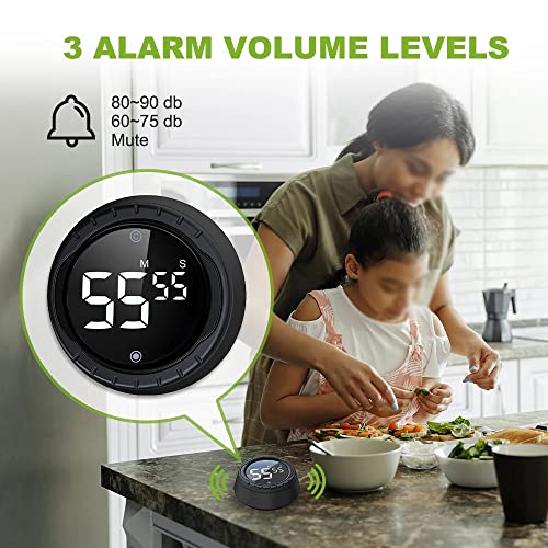 Compte à rebours numérique LCD avec aimant pour alarme de cuisson - 5