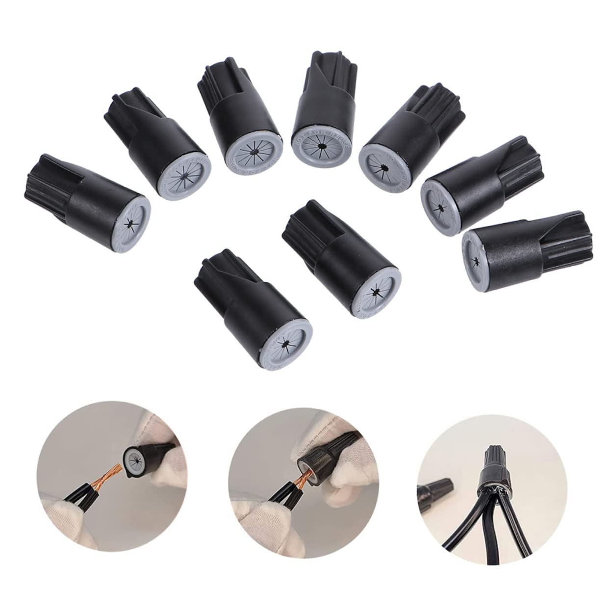 Gatuida 150 Piezas Tapa de engaste impermeable terminal de cable conector impermeable conector de cable conectores de cable a prueba de agua cable eléctrico conector eléctrico