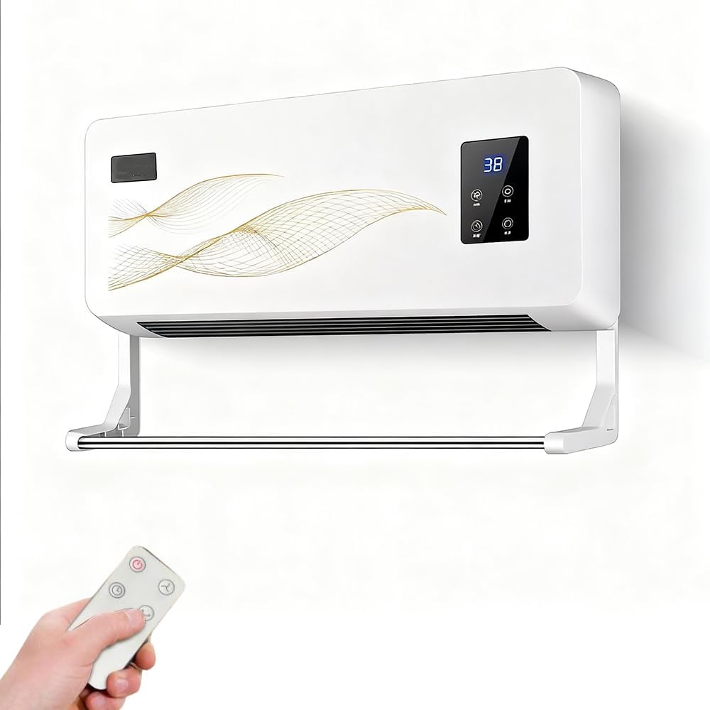 Calefactor Eléctrico Portátil 2000W con Control Remoto y Temporizador