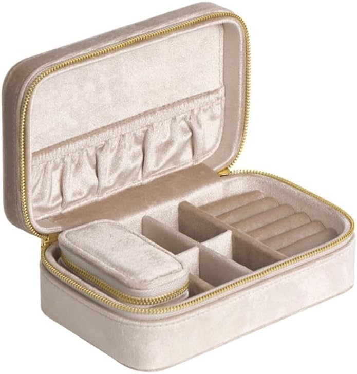 Velvet Hair Storage Box Jewelry Bag Earrings