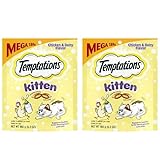 (2 Packs) Kitten Chicken and Dairy Flavor Crunchy and Soft Treats for Kittens, 6.3 Oz Pouch, Provides 100% Complete and Balanced Nutrition for Adult Cats