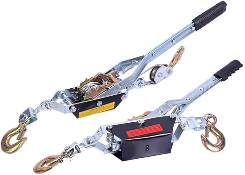 Hand Winch Supervised by Disaster Prevention Experts Hand Winch Power Winch 4t Manual Hand Winch Compact Winch Durable Design Suitable for Disaster Prevention/Vehicle Towing/Cargo Hoisting High Load