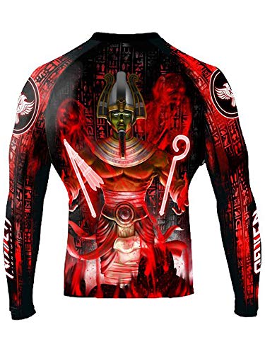 Raven Fightwear Men's The Gods of Egypt Osiris Rash Guard MMA BJJ Black Medium