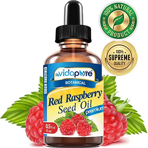 myVidaPure RED RASPBERRY SEED OIL Rubus idaeus WILD GROWTH RAW 100% Pure VIRGIN UNREFINED Undiluted 0.5 Fl.oz.- 15 ml. For Skin, Face, Hair, Lip and Nail Care.
