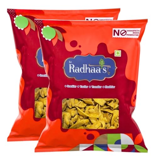 Image of Sri Radhaa's Ribbon Pakode 150g | Crispy South Indian Ribbon Pakoda | Crunchy Savoury Indian Namkeen Snack for Tea Time & Anytime Munching (Pack Of 6)