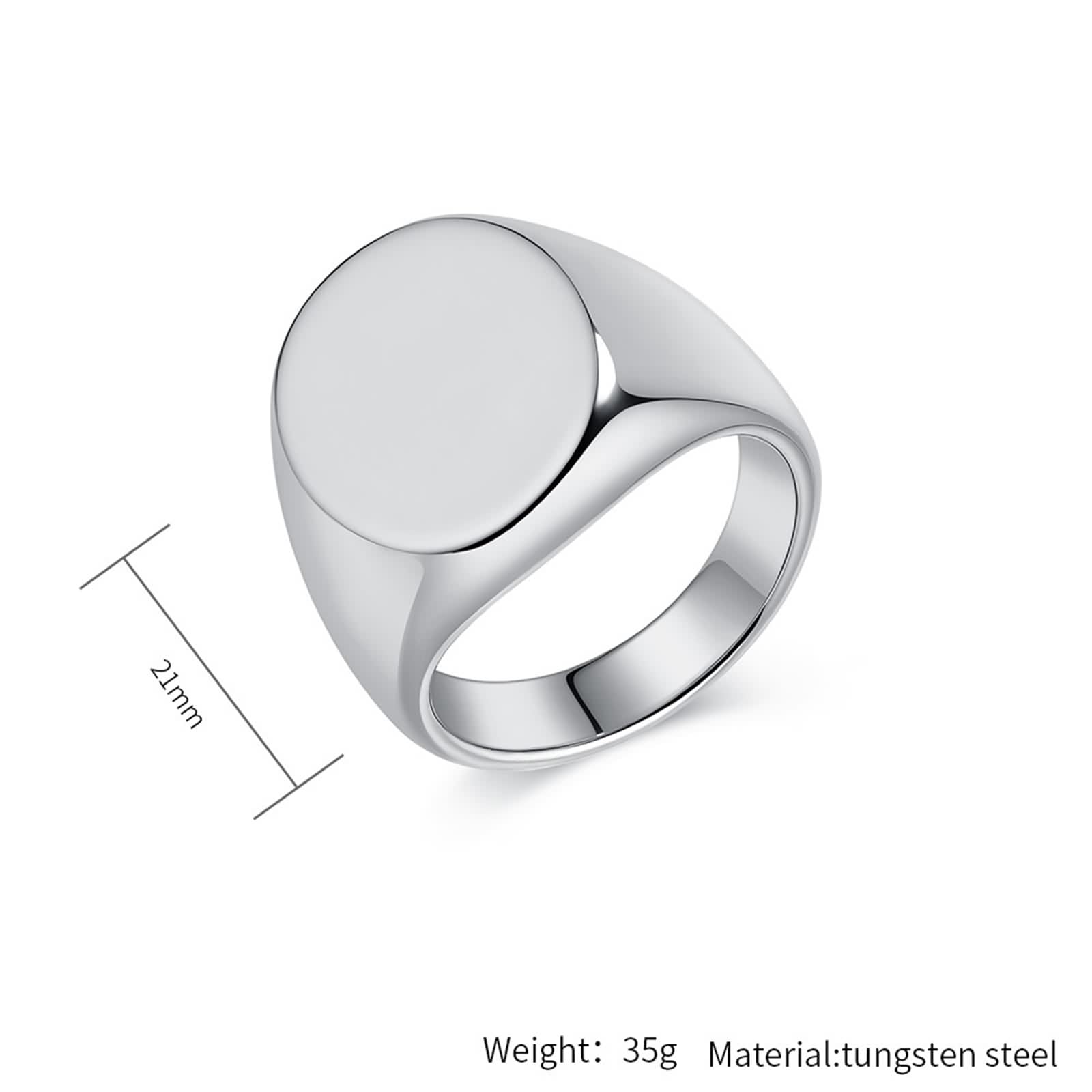 Anillos de boda para hombres, anillo de sello pulido Anillos de boda