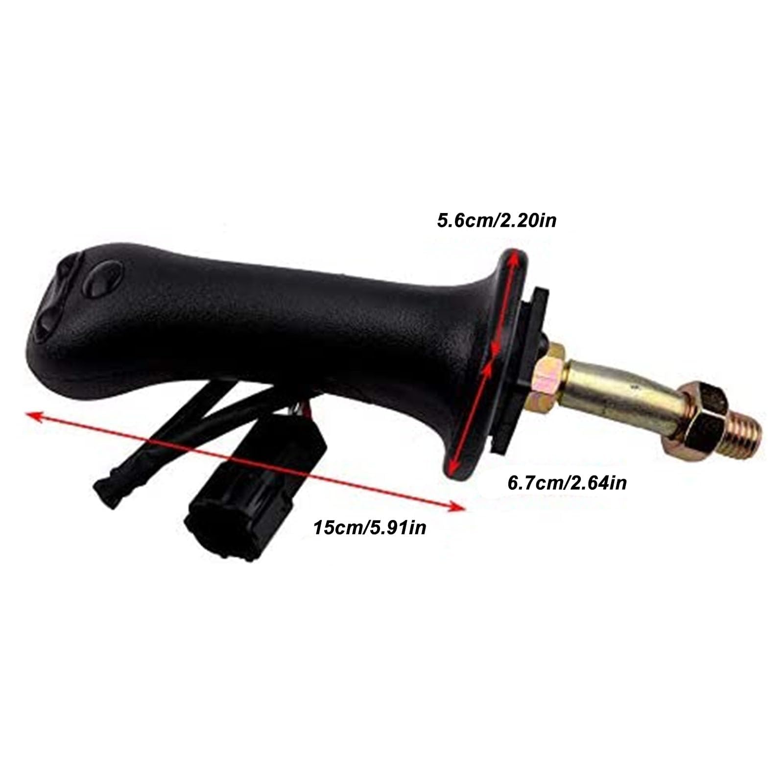 Bagger-Joystick-Kit, 2-teilig, 3-Tasten-Bagger-Joystick-Griffe mit Staubschutz, Ersatz für Doosan DH DX150 215 225 300 370 9C
