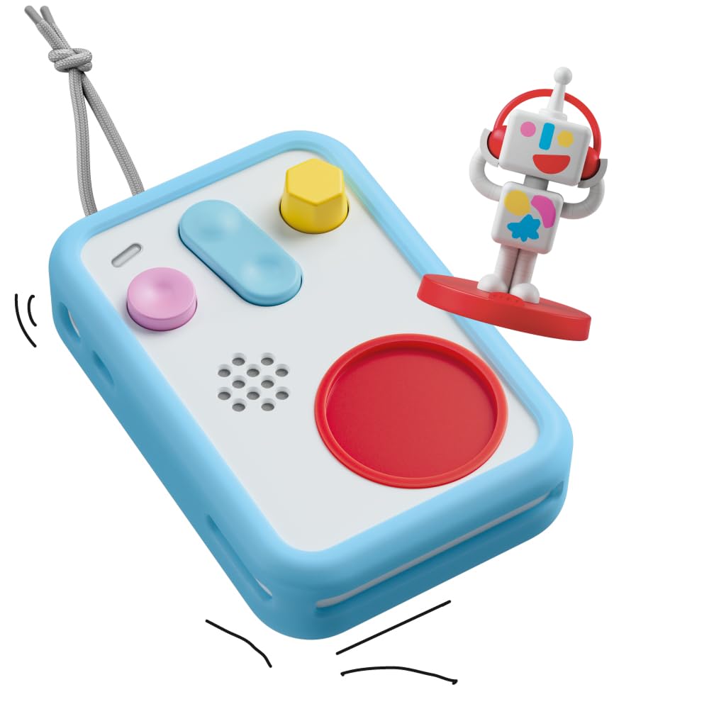 FABA Bundle Cuentacuentos Interactivo para niños y niñas de 0 a 10 años, Personaje Sonoro Faba•Me, Luz de Noche, Juego Educativo, versión en español + Funda Protectora Patapum, Azul, Silicona
