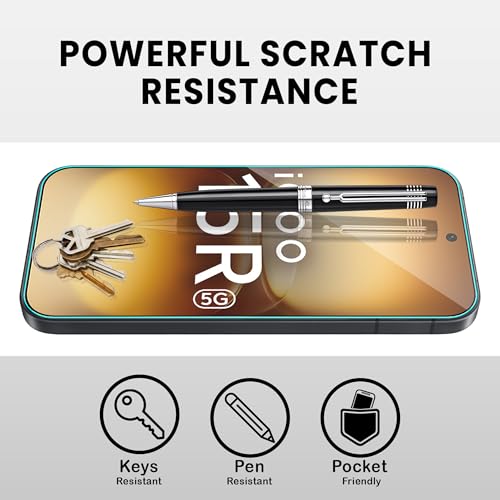 Image of ArmourPro Gorilla Tempered Glass Screen Protector Compatible for IQOO 15R with Edge-to-Edge Protector Coverage, Cable Protector and Installation kit (6.59 Inch)