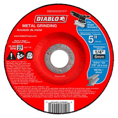 Diablo Type 27 Metal Grinding Disc - Superior Performance - 5