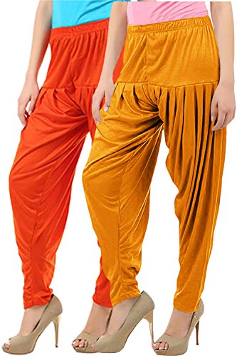 Image of Buy That Trendz Womens Patiala Pants Combo Pack of 2 Viscose Dhoti Patiyala Salwar Harem Bottoms Pants