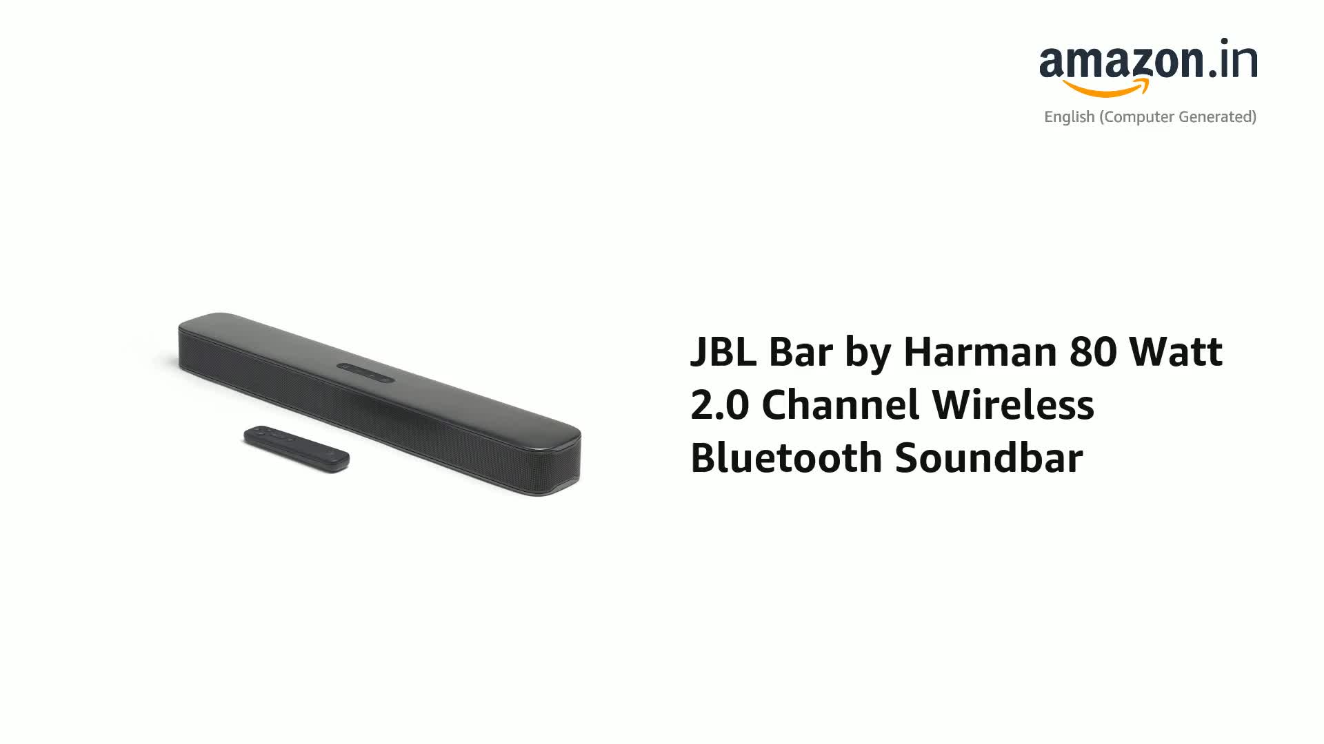 JBL Bar by Harman 80 Watt 2.0 Channel 