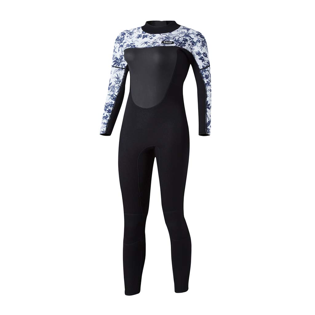 Ubersweet® 3mm Neoprene Wetsuits Long Sleeve Diving Suit Jumpsuits Black-White-XS (54031221JEL)-image-1