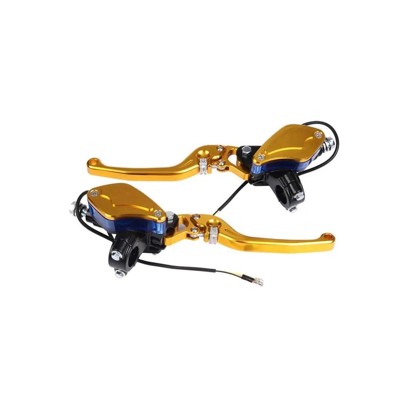 Motorbike Hand Brake Lever for Super SOCO TC Max TS Pro TS LITE TSX Motorcycle Dual Hydraulic Brake Clutch Master Cylinder Reservoir Lever Clutch Brake Handle Levers (Color : Gold)