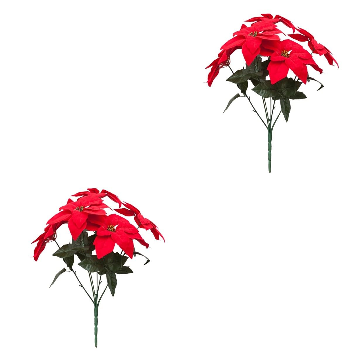 Ciieeo 2piezas Adornos Artificiales De Poinsettia para Decoración Navideña Cabezas De Flores Simuladas para Árboles y De Mesa para Especiales