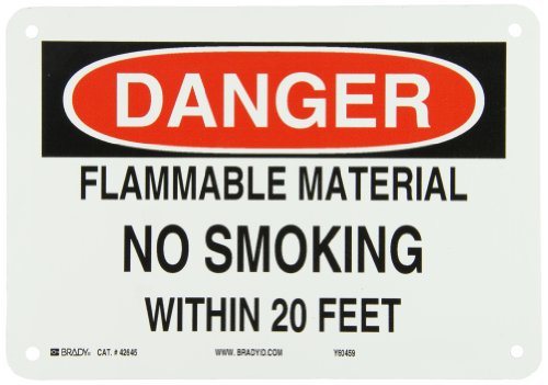 Panneau de signalisation matériau inflammable Brady 42645 danger