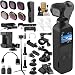 DJI OSMO Pocket 3 Axis Gimbal Camera Bundle with ND & Rotating Polarizer Filter Set, Extension Rod/Selfie Stick, Tripod & Must Have Accessories (15 Items)