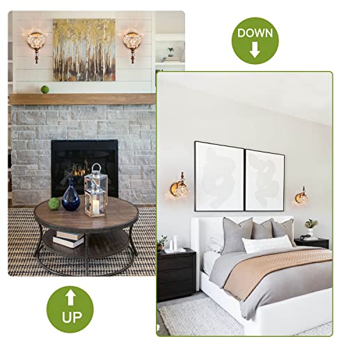 Zilanl 2-Pack Wall Sconces Brass Bathroom Vanity Lighting Fixtures, Spray Painting Process Modern Vanity Light Rust-Proof And Durable For Bathroom Bedroom Living Room #TOP4