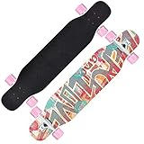 【【Rendimiento】: rodamiento silencioso de alta velocidad, plataforma de 47 pulgadas x 9,8 pulgadas de ancho, patineta profesional completa, peso máximo de hasta 150 kg / 330 libras, instalación gratuita