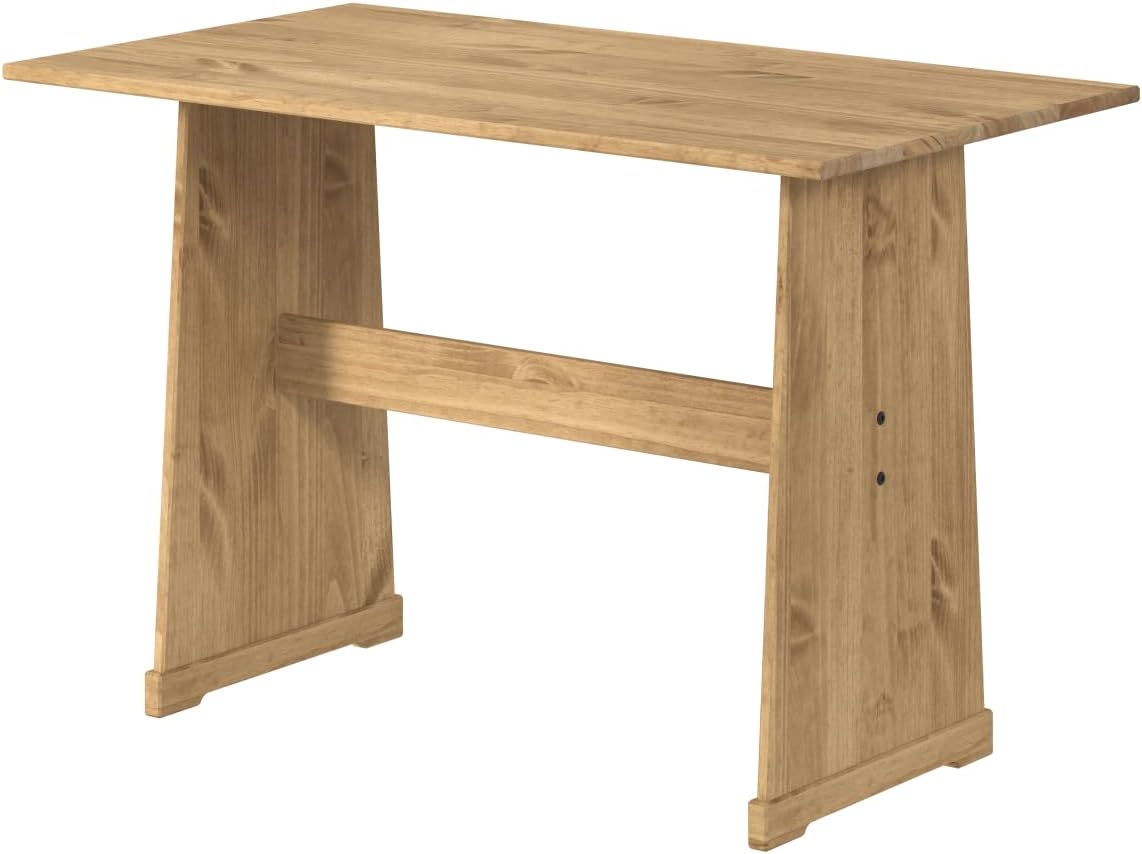 Furniture Dash Solid Wood Corner Dining Set 64.8" W x 19.9" D x 33.4" H- Farmhouse Table and Bench Set, Farmhouse Furniture for Dining Room - Corona Collection