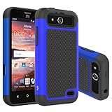 LK [Shock-Absorption] Hybrid Dual Layer Armor Defender Protective Case Cover for ZTE Maven / ZTE Overture 2 / ZTE Fanfare / ZTE Speed (Blue)