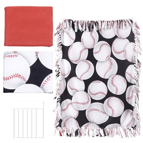 Hahafelt DIY Tie Blanket Kit 50x60 Fleece No Sew Craft