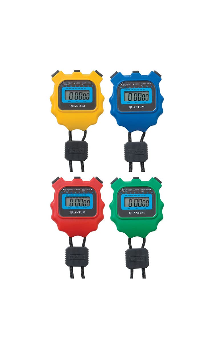 Bishop Sports Team Coloured Stopwatches, Pack Of 4