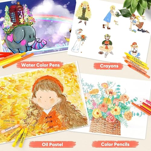 Image of Deluxe Drawing and Painting Art Set Crayon Color Set for Kids | Case Art & Craft Supplies | Great return Gift (Modern, 145)