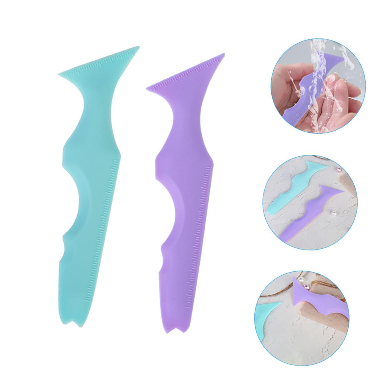 Housoutil 6 Pz Righello Di Bellezza in Silicone Forniture Per Il Trucco Stencil Per Eyeliner Per Gli Occhi Strumento Per Stencil Per Eyeliner Ombretto Pigro Gel Di Silice Cosmetico Carlo