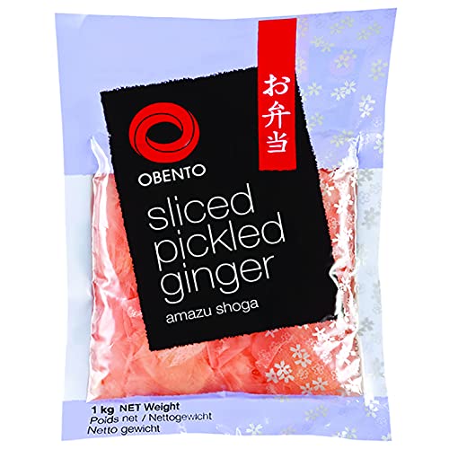 Obento Sliced Pickled Ginger Pink (Eingelegter Ingwer Pink in Scheiben), 1 kg