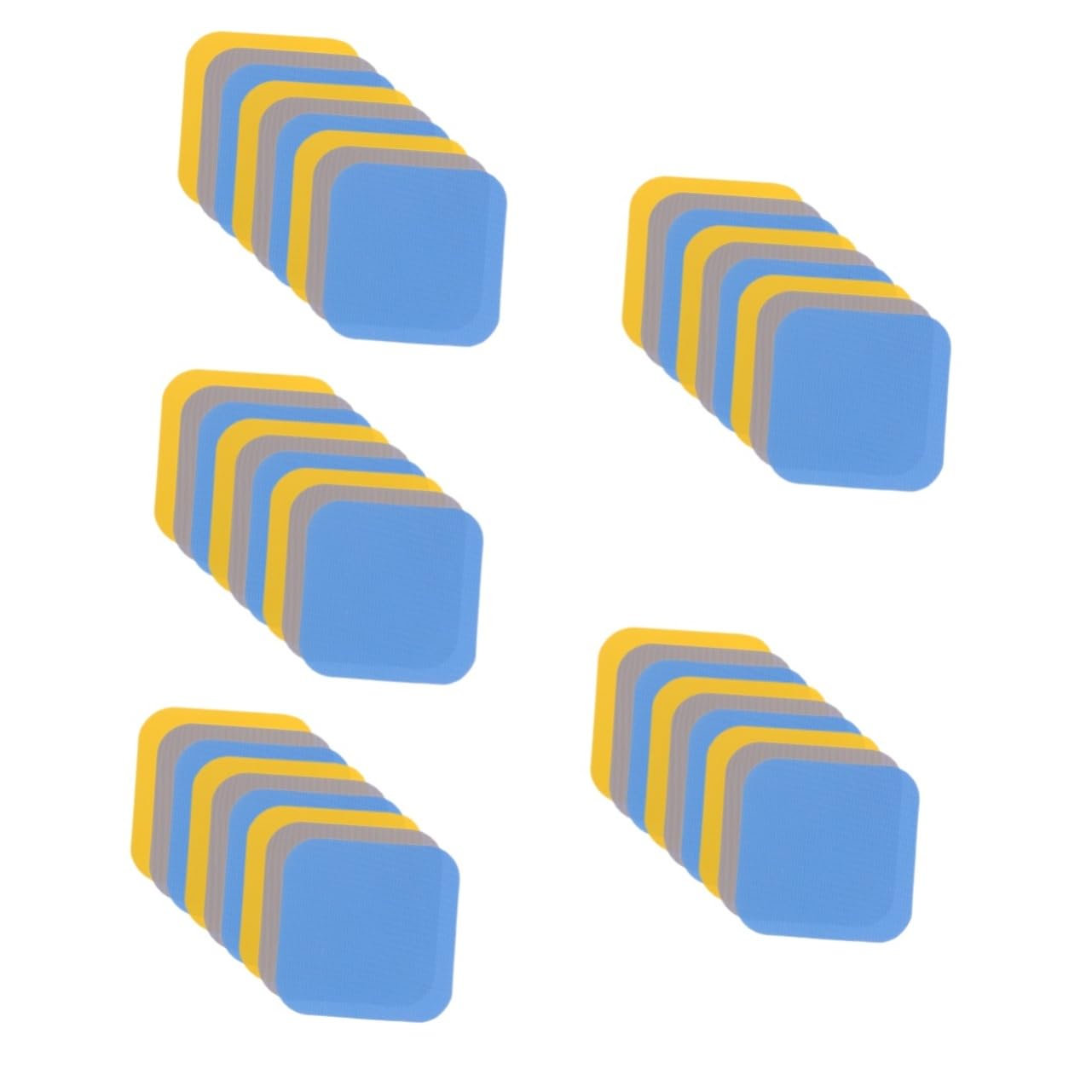 Alipis 5 Set Tappetini Antiscivolo Per Aprire Barattoli E Bottiglie Pad Gomma Per Apertura Coperchi Resistente Al Calore E All Aggressione Colori Blu E Giallo Per Cucina E Uso 9 Pezzi*5