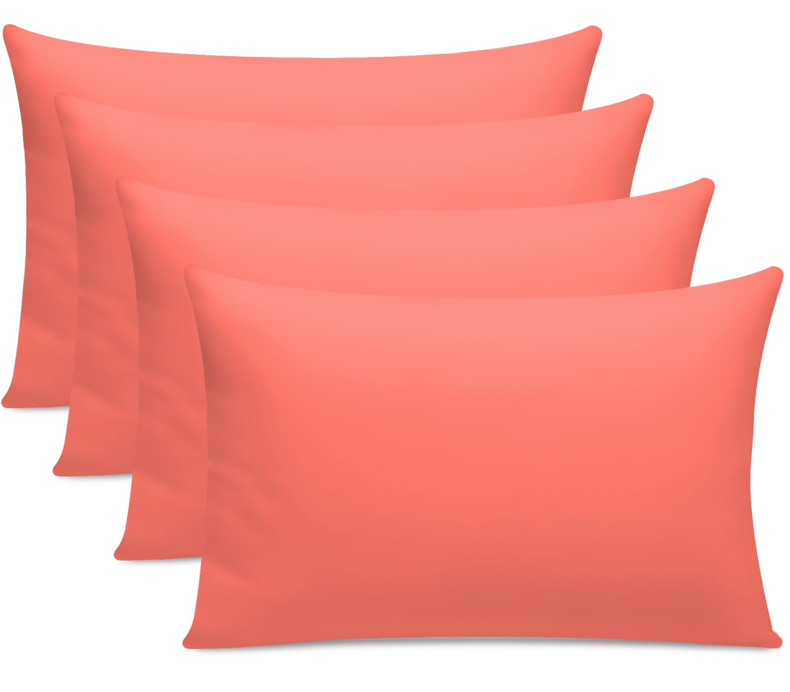 grace - Pillow Case - Egyptian Cotton - Coral - Standard
