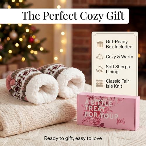 Image of The Metluks Women's Fuzzy Slipper Socks with Non-slip Grippers, Sherpa Lined Warm Cozy Gift Socks