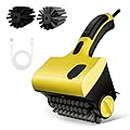 2025 Upgraded Electric Grill Cleaner|Cordless Rechargeable Automatic Grill Clean Robot for Outdoor BBQ|360° Rotating Cleaning Brush with Replacement Bristles