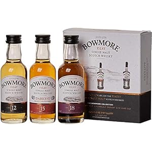 Bowmore Whisky Geschenkset Mit 12 Jahre, 15 Jahre und 18 Jahre, 3 x 50ml
