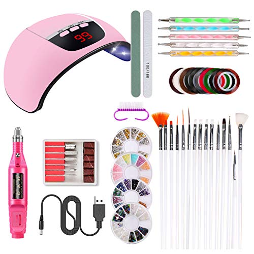 45W Women Practical Portable USB Electric UV Lamp LED Dry Nail Kit Nail Art Manicure Set Acrylic Nail Tools