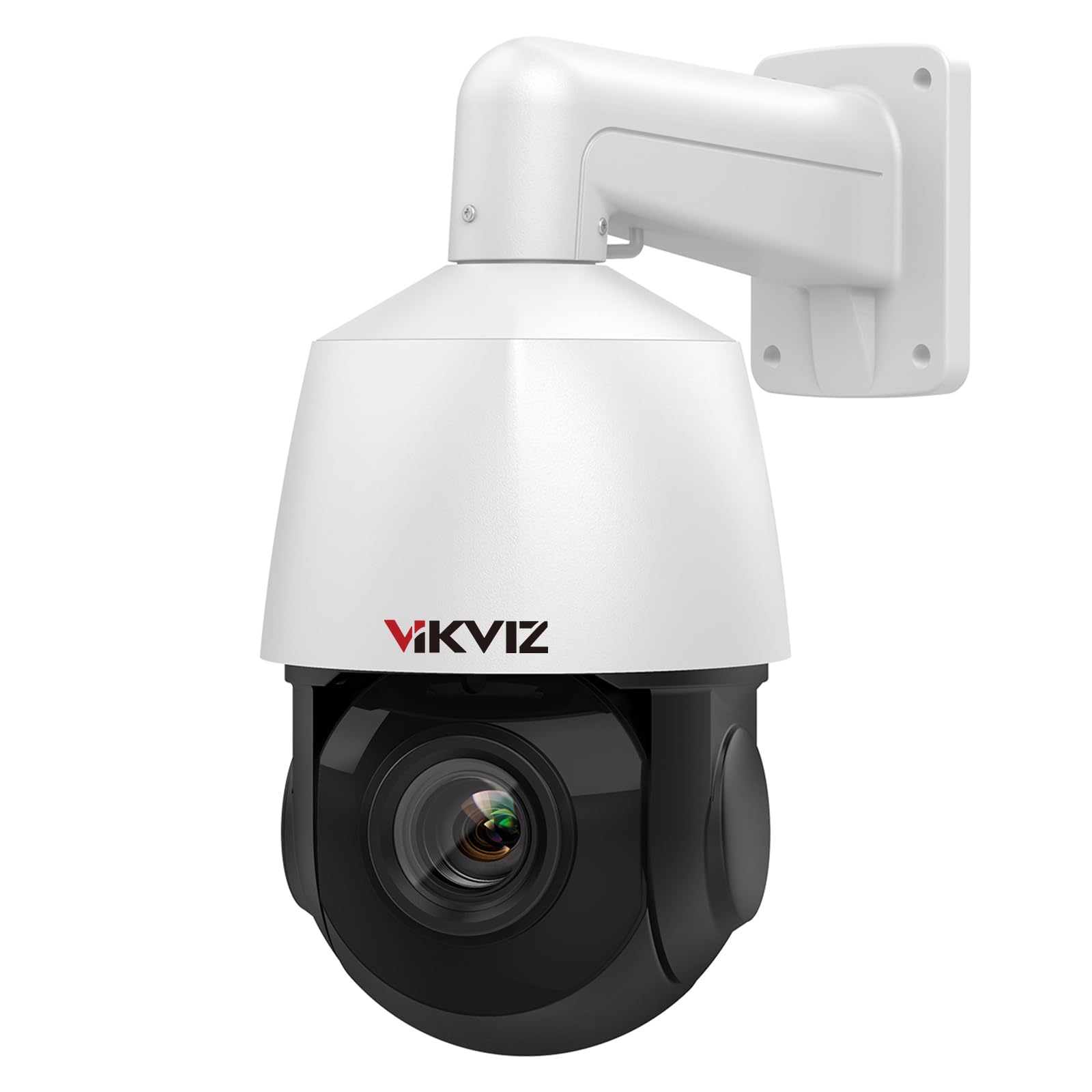 4K 8MP PTZ POE IP Camera Outdoor,360°Pan 90°Tilt 18X Optical Zoom,Human Auto Tracking,Human/Vehicle Detection,Two-Way Talk,328ft IR Night Vision,MicroSD 512GB PTZ Camera,compatible for Blue Iris