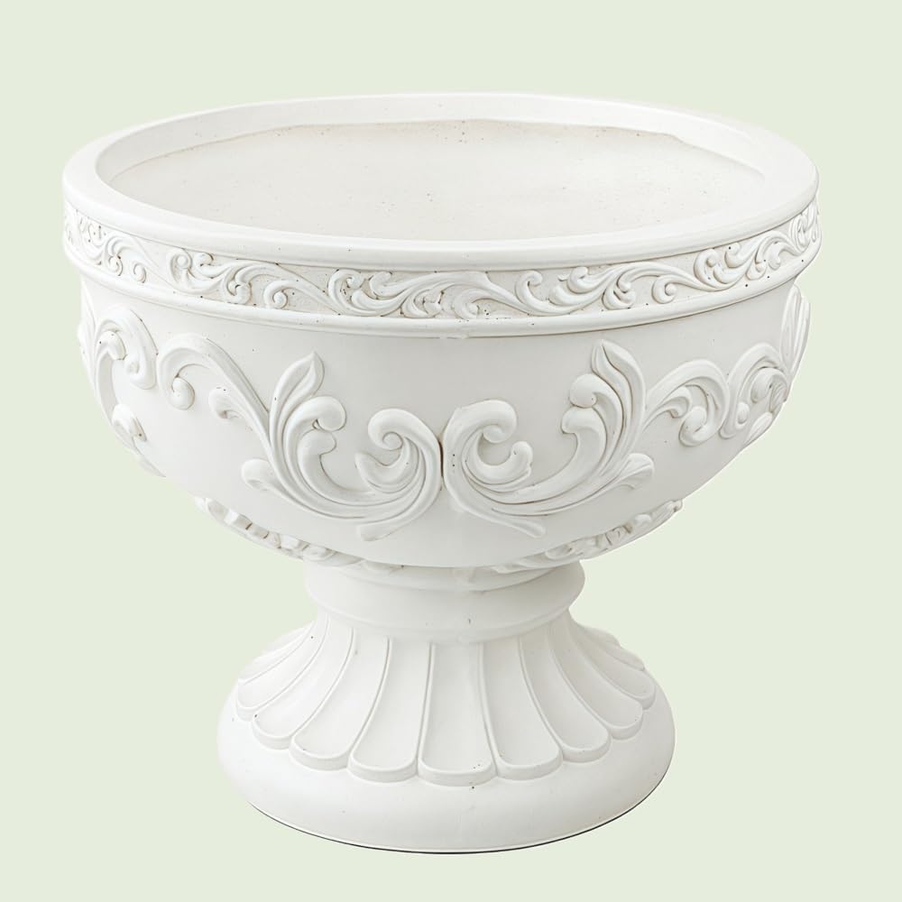 Roman Column Pedestal, Elegant Magnesium Oxide Garden Planter Urns for Villas, Gardens, Courtyards, Wedding Decorations, Retro Outdoor Flower Pots, Flower Stands, and Bases(J)