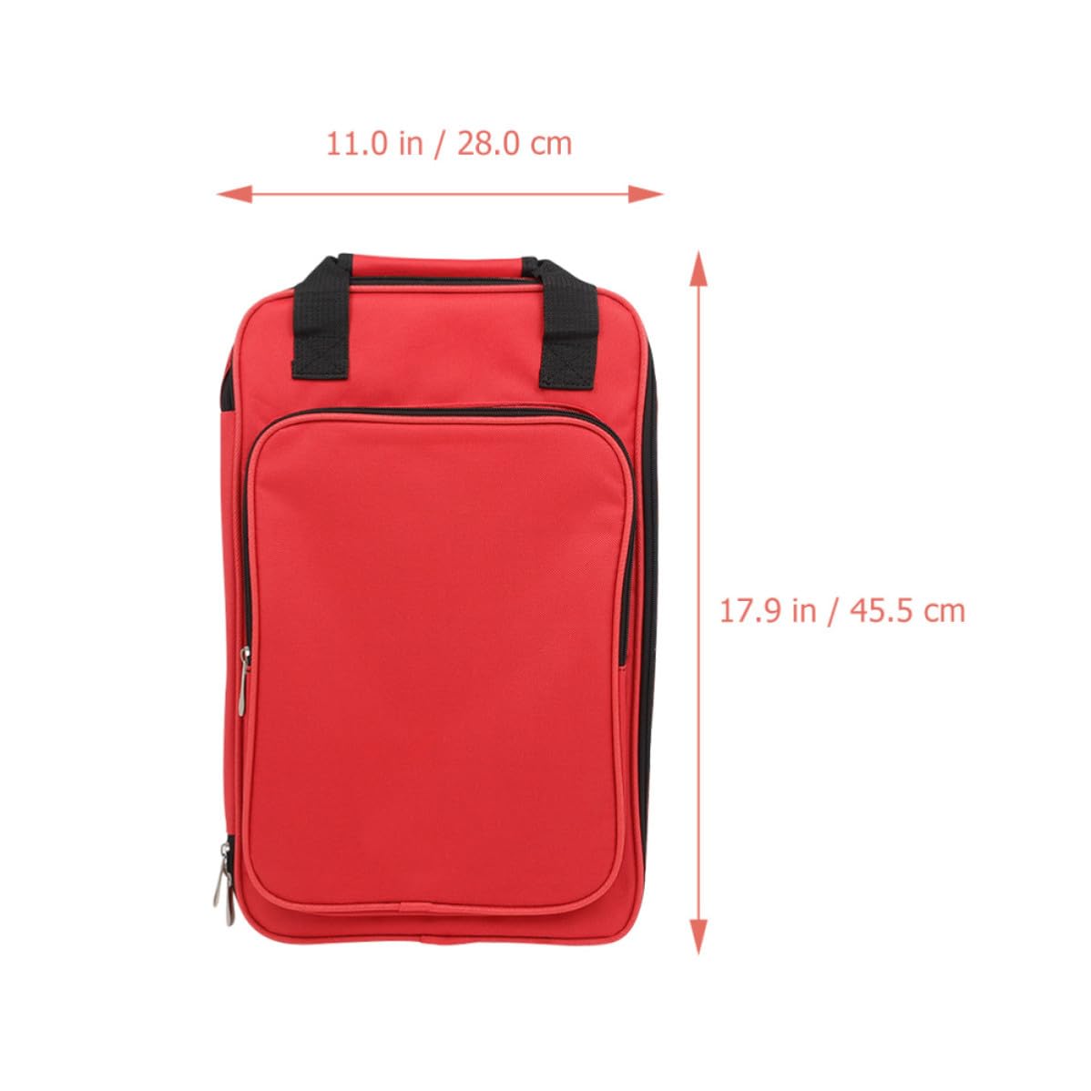 Bolsa para Salas de Transportar de y para Presentaciones de Práctica Fácil Roja Algodón Oxford Baquetas Batería
