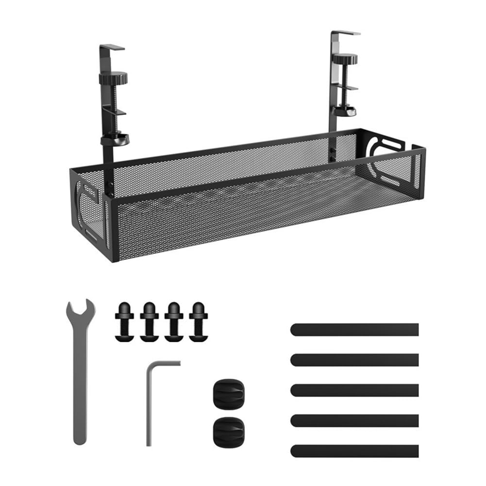 CTRLZS Cable Management Under Desk, Under Desk Cable Management Tray, Desk Cable Organizer,Cable Management Box,Cord Organizer