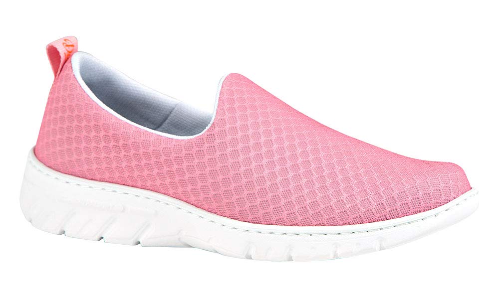 Dian Sneakersy robocze – ultralekkie, antybakteryjne, antypoślizgowe trenażer bezpieczeństwa, idealne dla szpitalów, pracowników zdrowotnych, kuchni i sprzątania, Valencia-Plus różowe 38