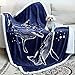 Zevrez Whale Blanket, Soft Kids Throw Blanket with Super Cute Whale Pattern Whale Gifts for Girls Women Sea and Whale Lovers Cozy Flannel Fleece Blanket (Whale 2, 48