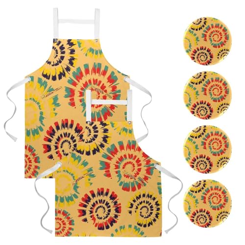 Tablier de cuisine avec broches intégrées lavable et résistant pour le travail en restaurant