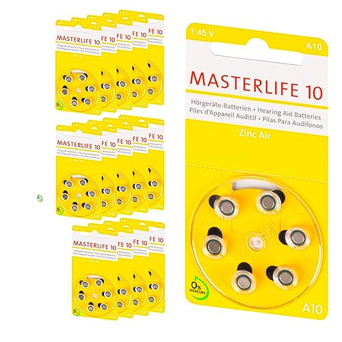 Masterlife Hörgerätebatterien Typ 10 A10 (90 Stück)